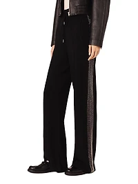 Trousers with Rhinestone Band