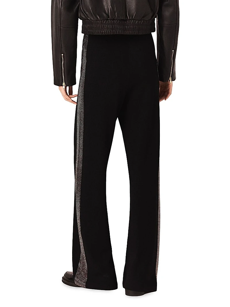 Trousers with Rhinestone Band