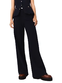 Straight-Leg Tweed Trousers