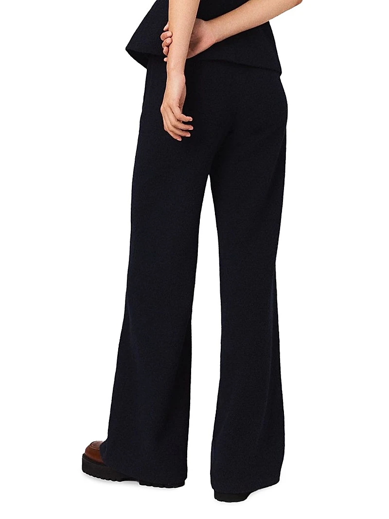 Straight-Leg Tweed Trousers