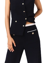 Straight-Leg Tweed Trousers