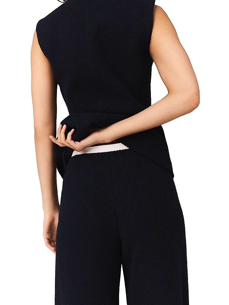 Straight-Leg Tweed Trousers