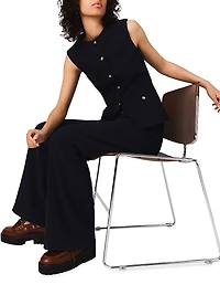 Straight-Leg Tweed Trousers