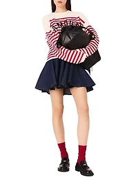 Striped Rib Knit Sweater