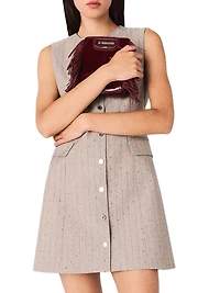 Short Rhinestone Suit Dress