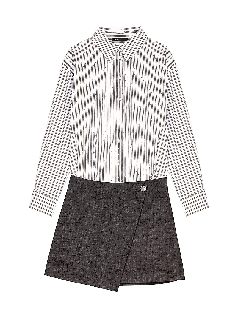 Rhinestone 2 1 cotton dress