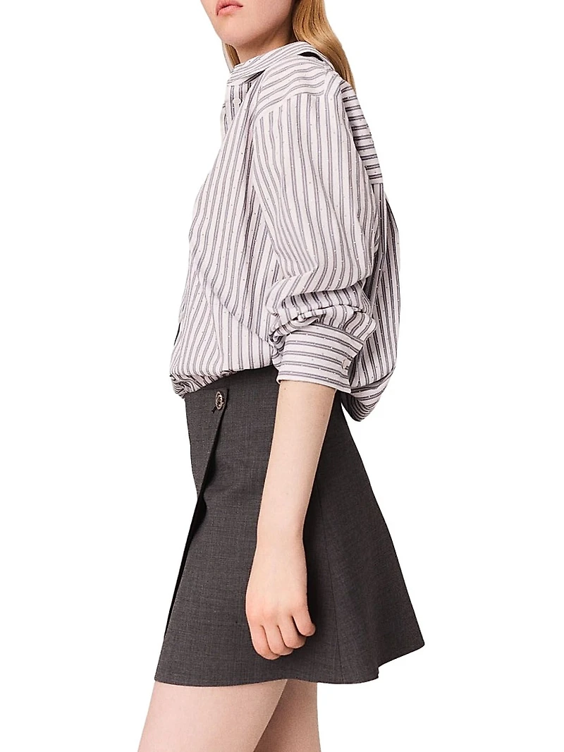 Rhinestone 2 1 cotton dress