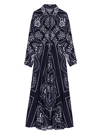 Patterned Flowing Maxi Dress