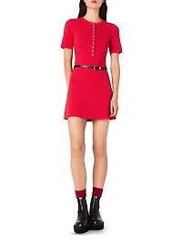 Short Ribbed knit Dress