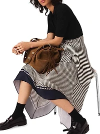 Printed Two-Tone Dress