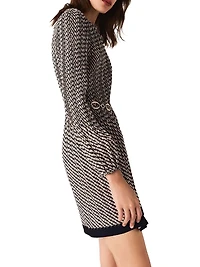 Patterned Pleated Dress
