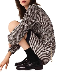 Patterned Pleated Dress