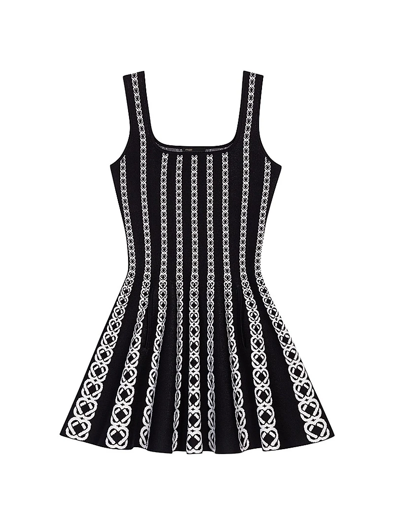 Short Jacquard Knit Dress