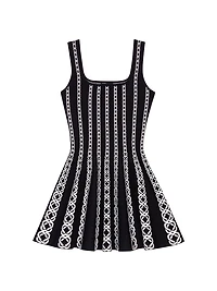 Short Jacquard Knit Dress