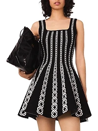Short Jacquard Knit Dress