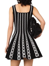 Short Jacquard Knit Dress