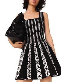 Short Jacquard Knit Dress