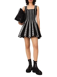 Short Jacquard Knit Dress
