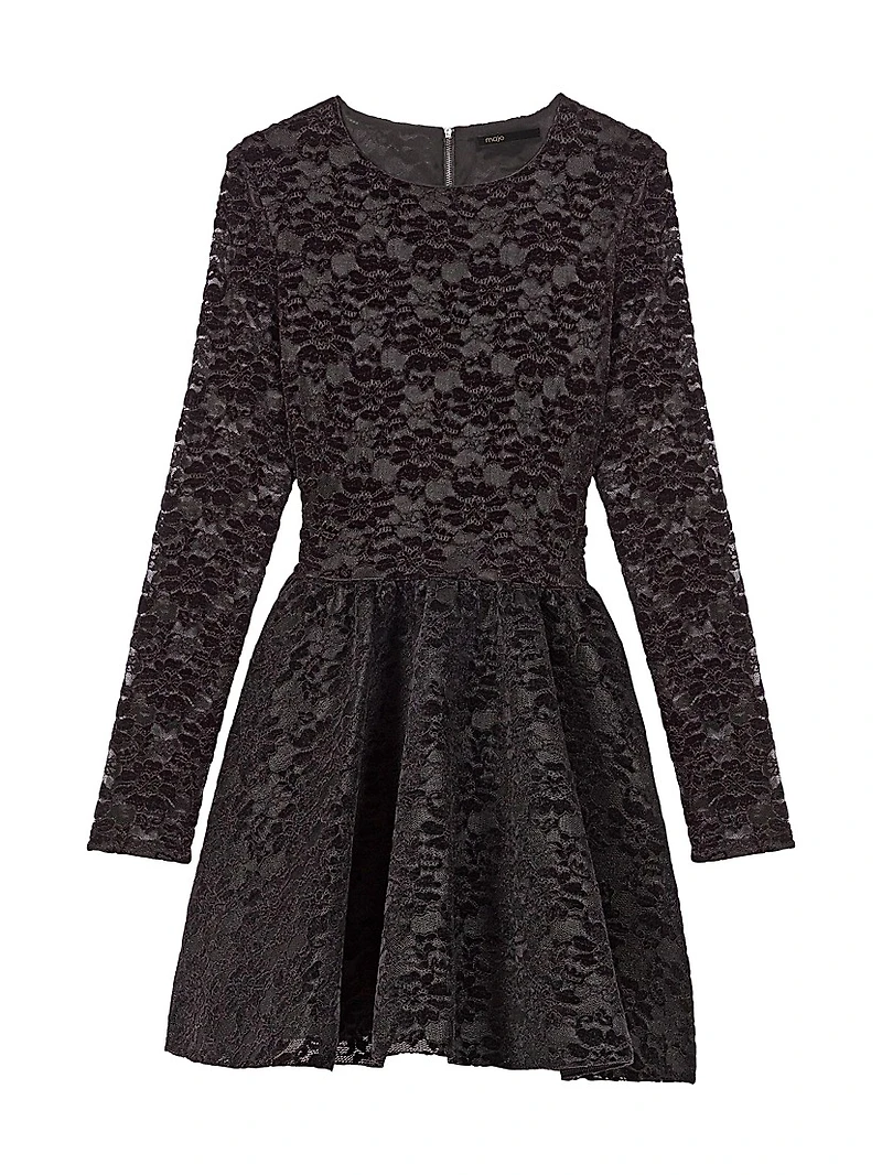 Flared Velvet Mini Dress