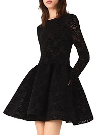 Flared Velvet Mini Dress