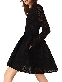 Flared Velvet Mini Dress