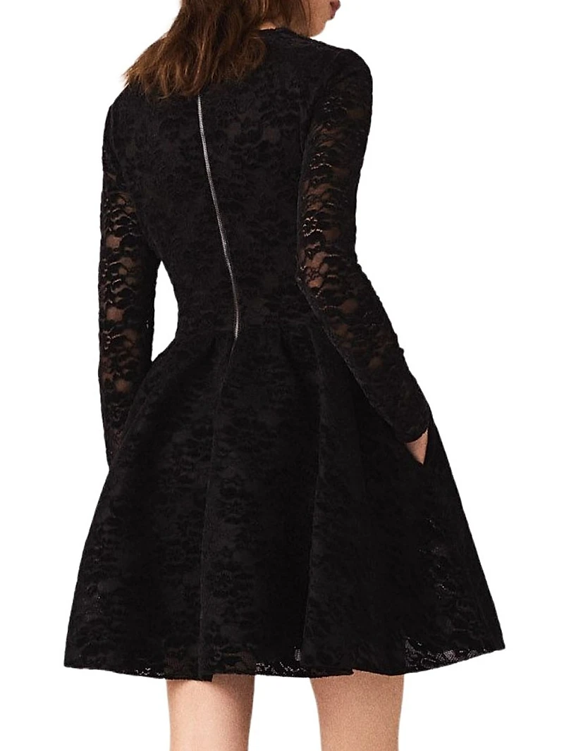 Flared Velvet Mini Dress