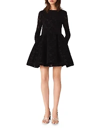 Flared Velvet Mini Dress