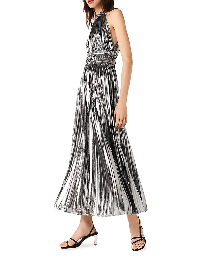 Pleated Maxi Dress