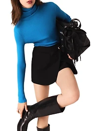 Layered Effect Suit Shorts