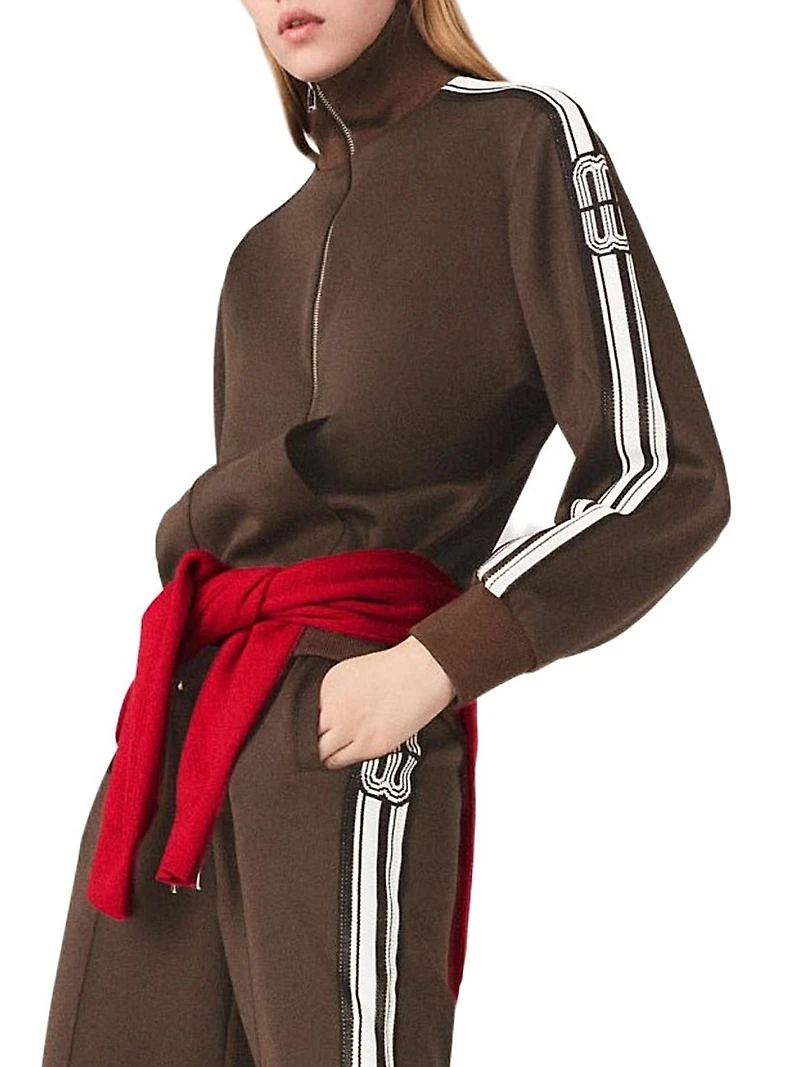 Sweatshirt with Straight Stripes