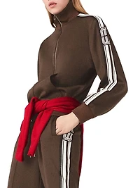 Sweatshirt with Straight Stripes