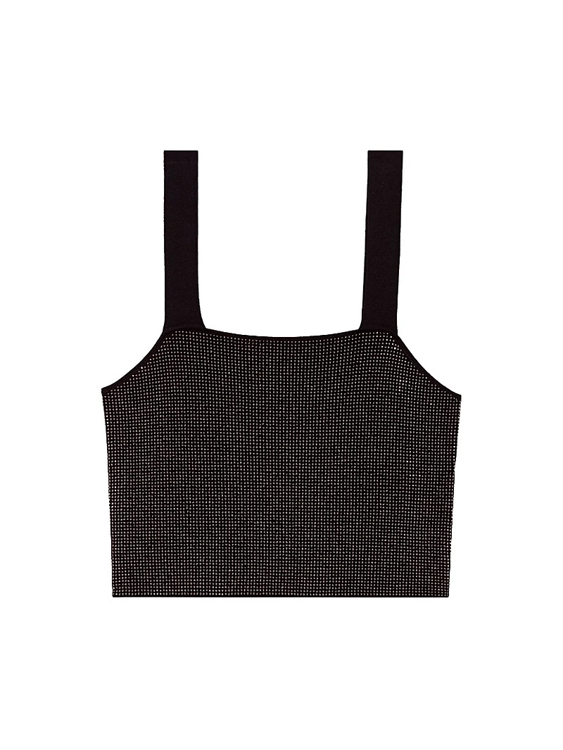 Strappy Diamanté Knit Top
