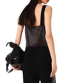 Strappy Diamanté Knit Top