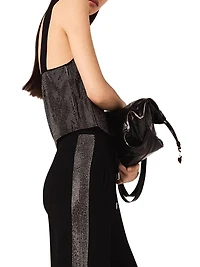 Strappy Diamanté Knit Top
