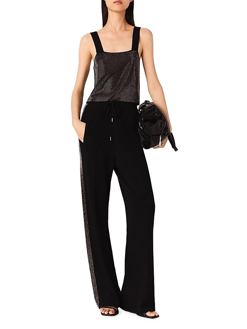 Strappy Diamanté Knit Top