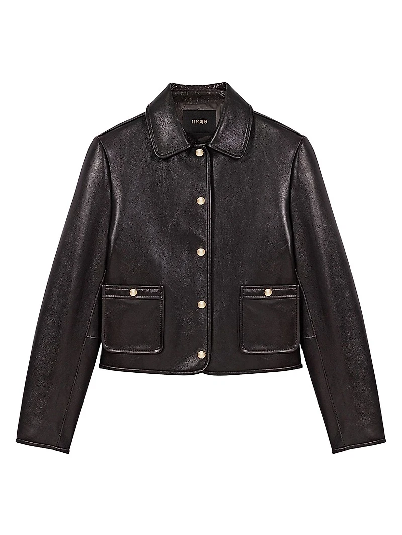 Cropped Leather Jacket