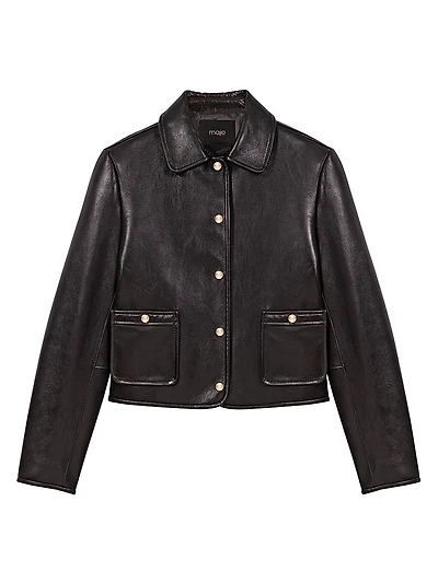 Cropped Leather Jacket