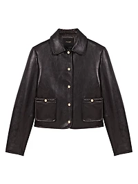 Cropped Leather Jacket