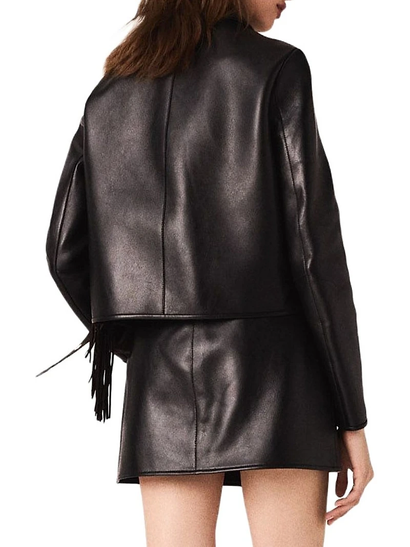 Cropped Leather Jacket