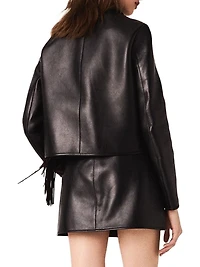 Cropped Leather Jacket
