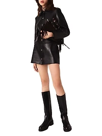 Cropped Leather Jacket