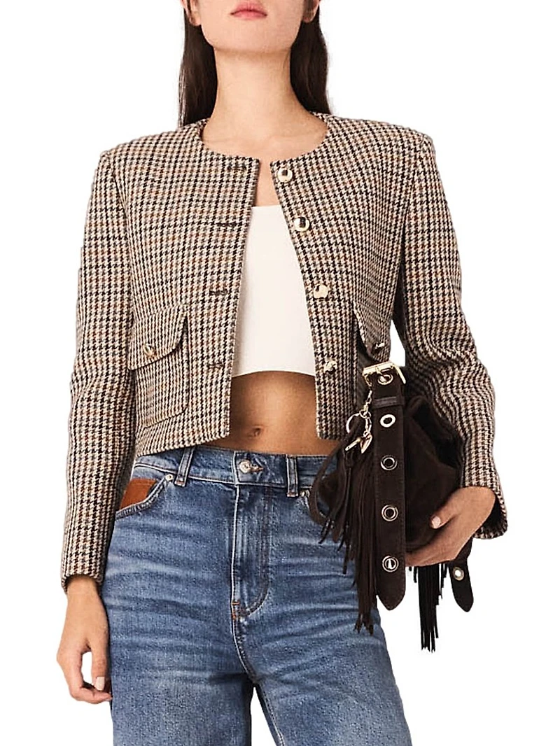 Short Checked Jacket