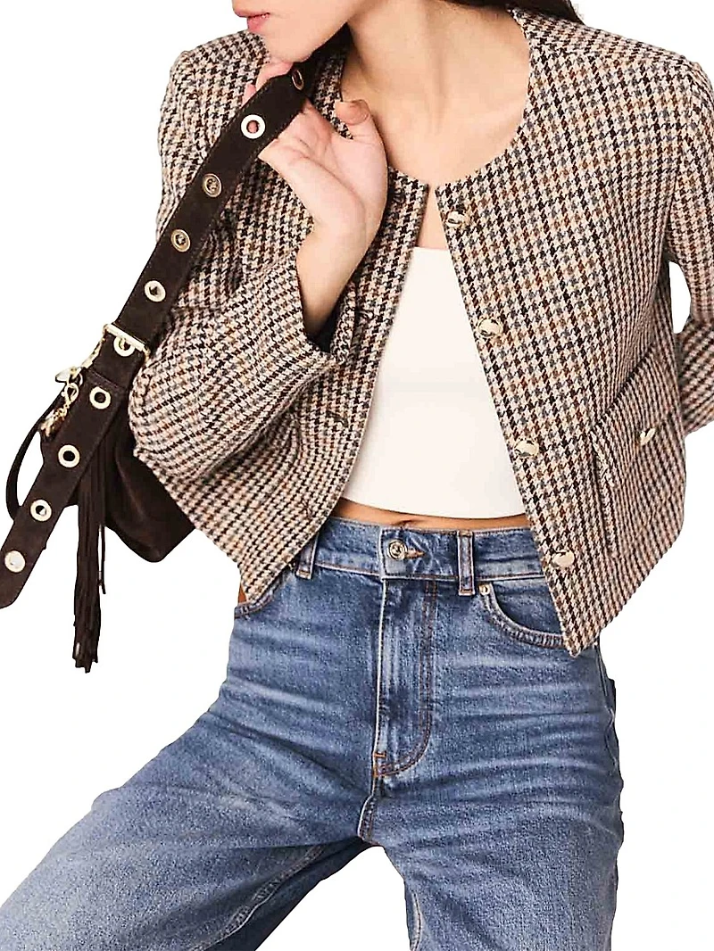 Short Checked Jacket