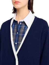 Long Wool and Cashmere Cardigan