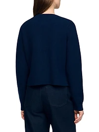 Cardigan with Denim Details