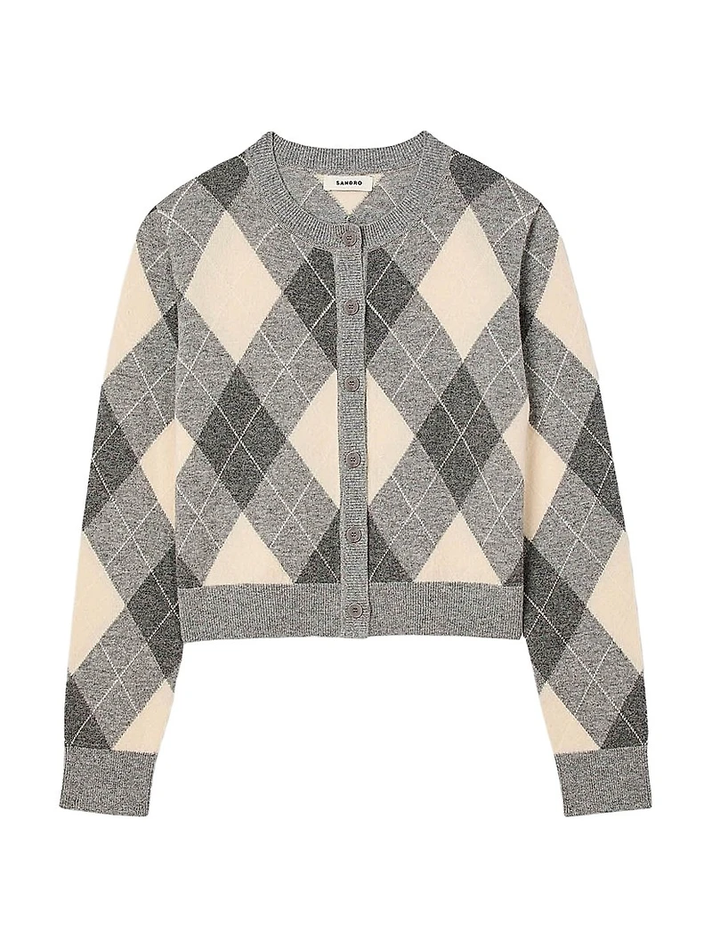 Argyle Pattern Cardigan