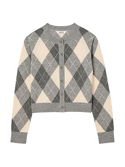 Argyle Pattern Cardigan