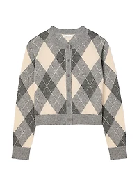 Argyle Pattern Cardigan