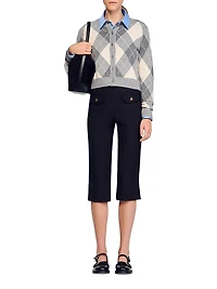 Argyle Pattern Cardigan