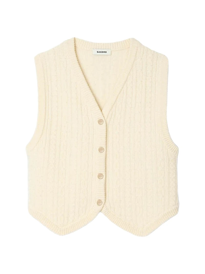 Cable Knit Vest